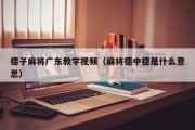 德子麻将广东教学视频（麻将德中德是什么意思）